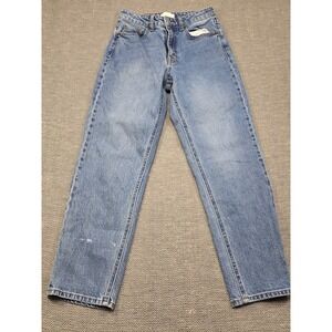 HM Womens High Rise Straight Leg Light Wash Blue Denim Jeans US 4‎ EUR 36